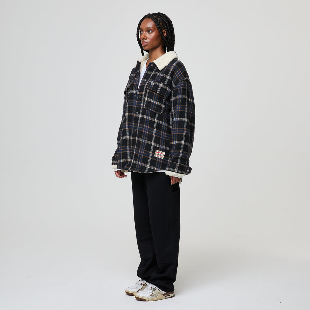 RICHMOND CHECK SHERPA SHIRT JACKET