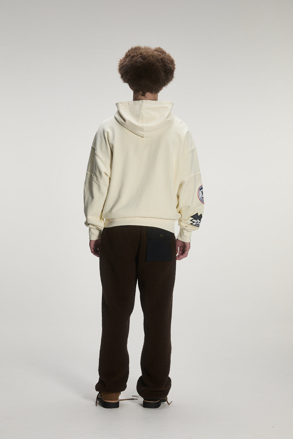Criminal Damage Ski Club Hoodie in off white, photo 4