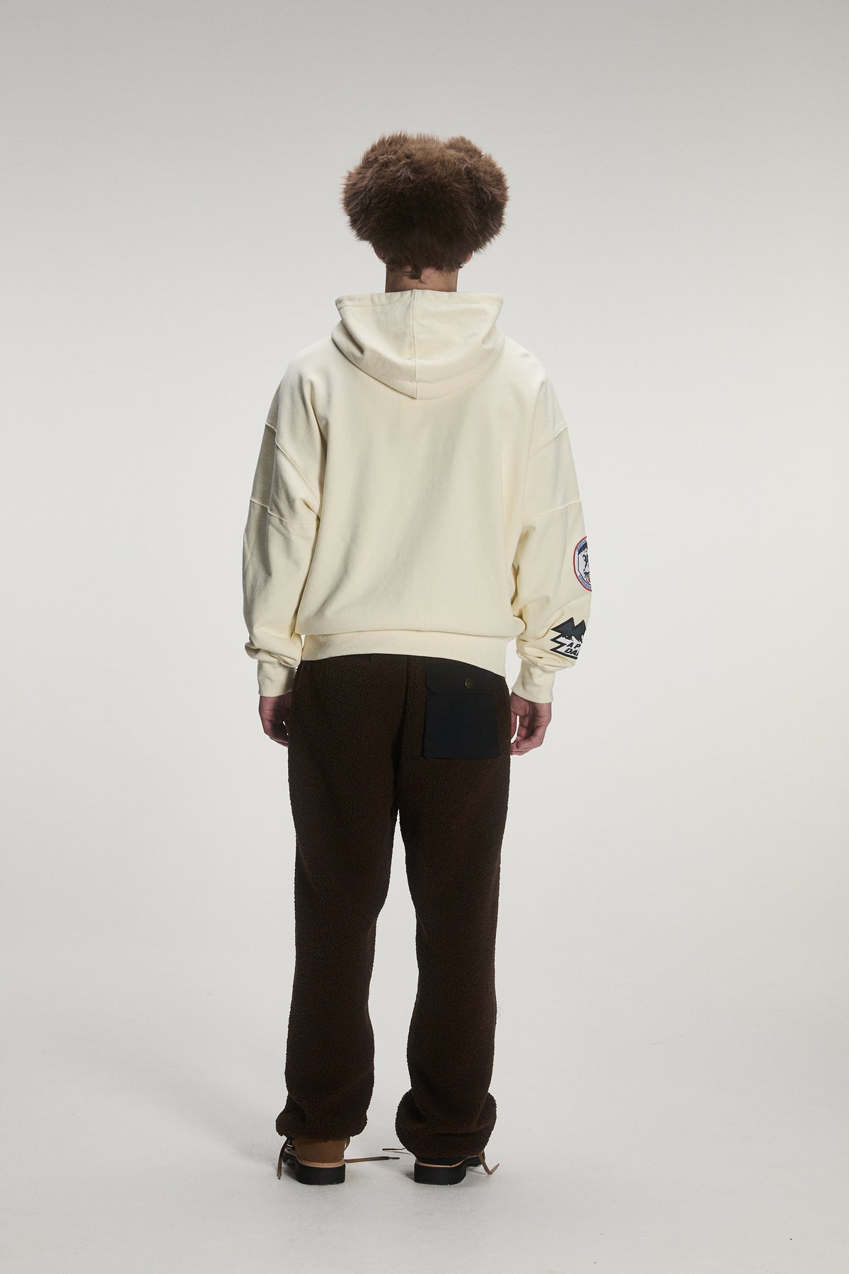 Criminal Damage Ski Club Hoodie in off white, photo 4