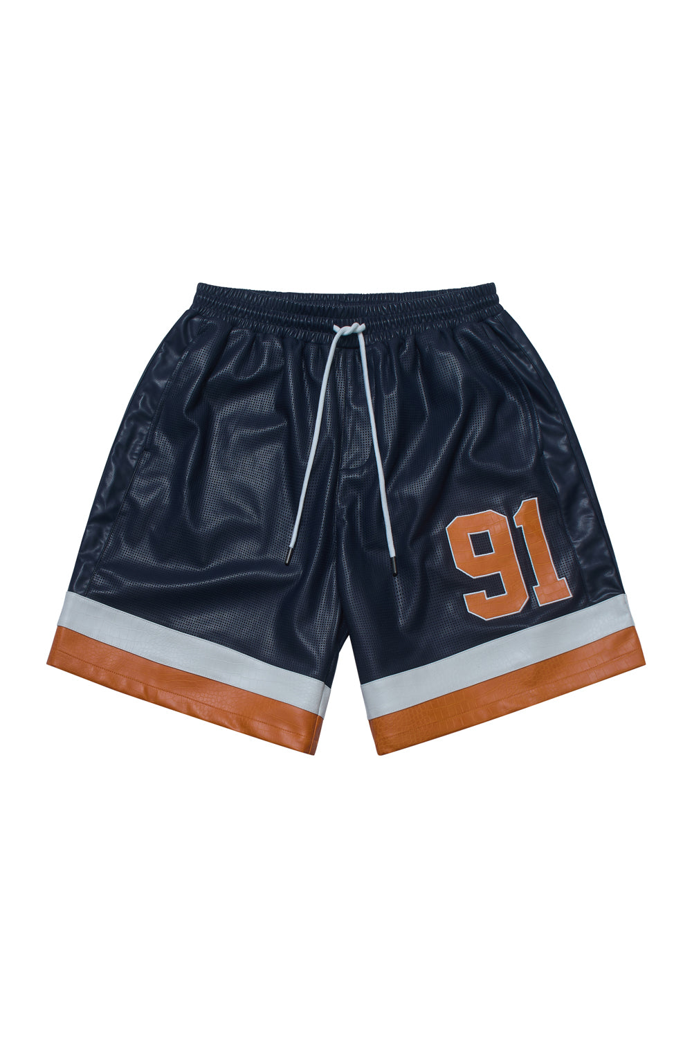 Criminal Damage shorts on white background 