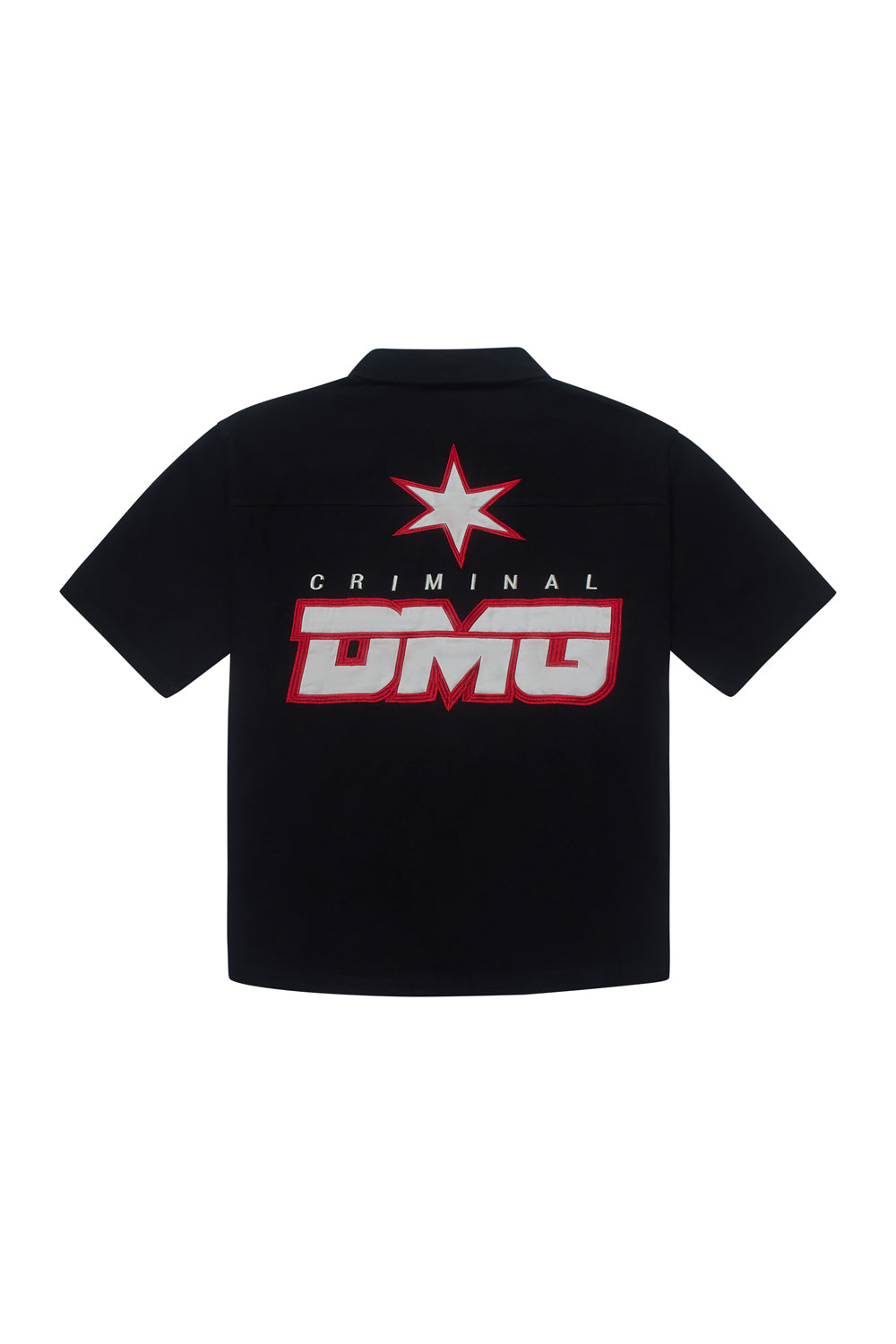 Criminal damage shirt on white background