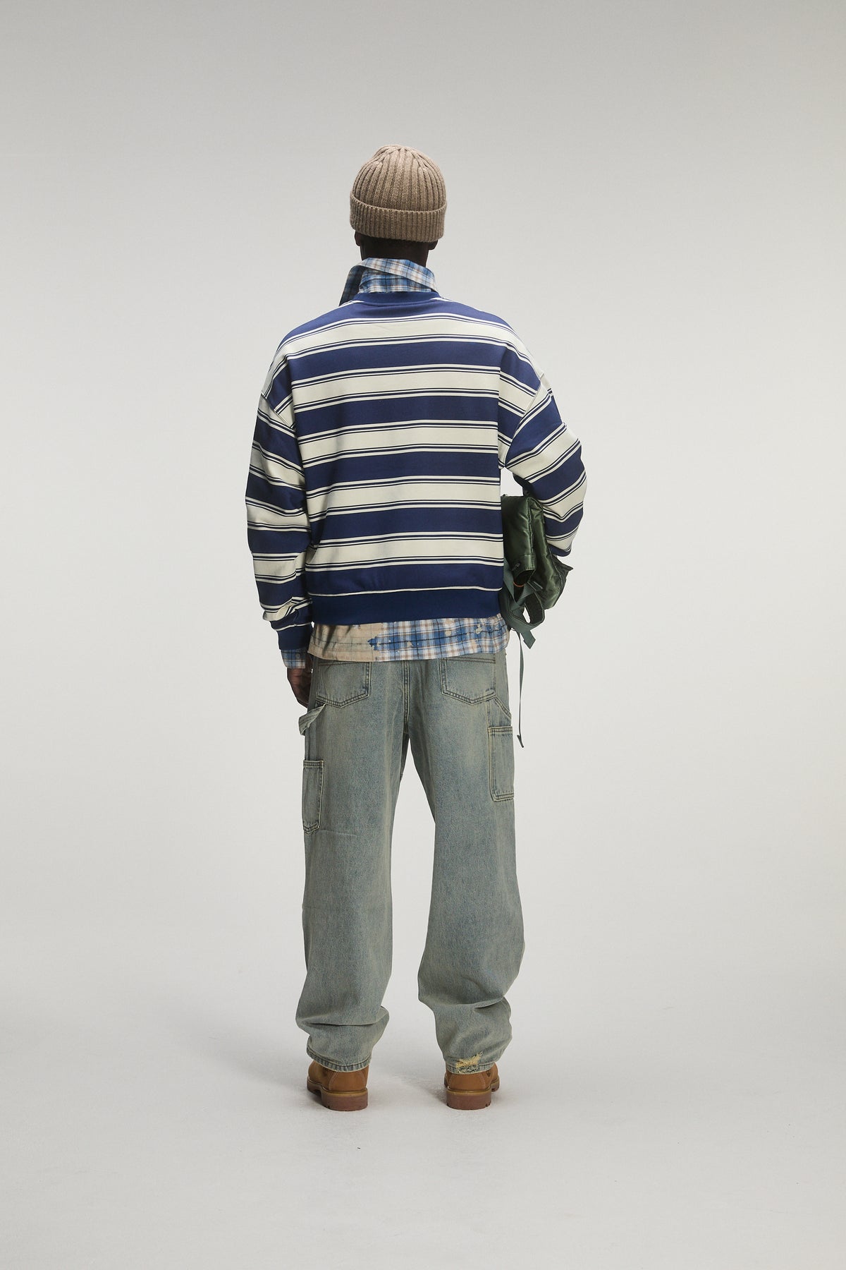 male model wearing criminal damage sweatshirt