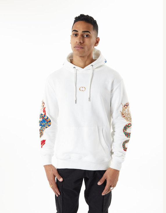 GOLD DRAGON EMBROIDERY HOODIE