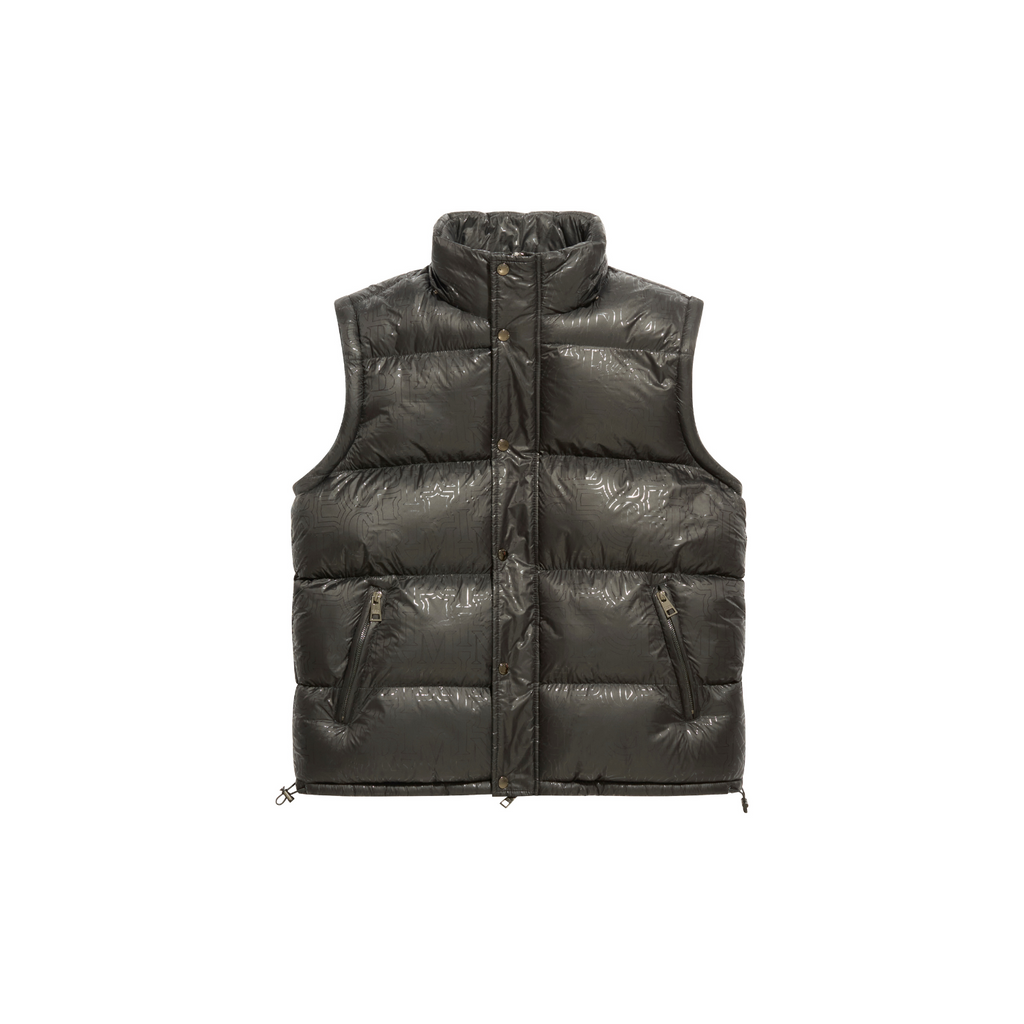 SILICON LOGO PRINT PUFFER JACKET