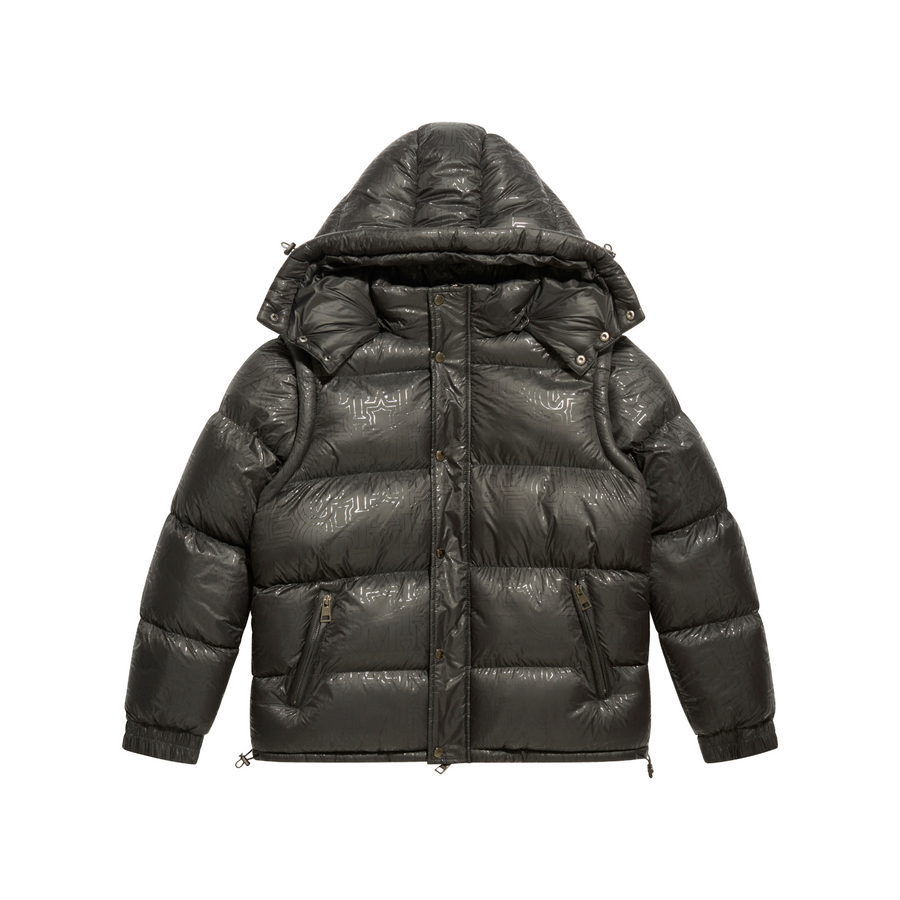 SILICON LOGO PRINT PUFFER JACKET