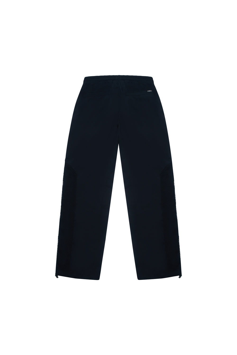 Black Criminal Damage pants on white background