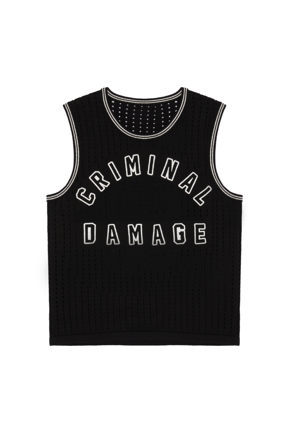 VARSITY CROCHET VEST