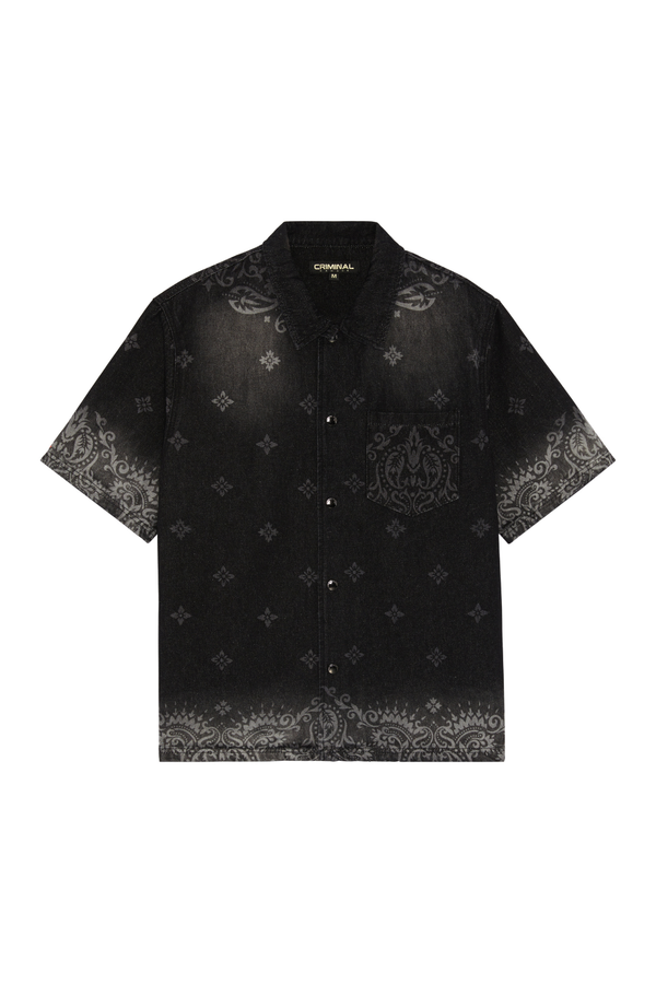 LASER PRINT DENIM SHIRT