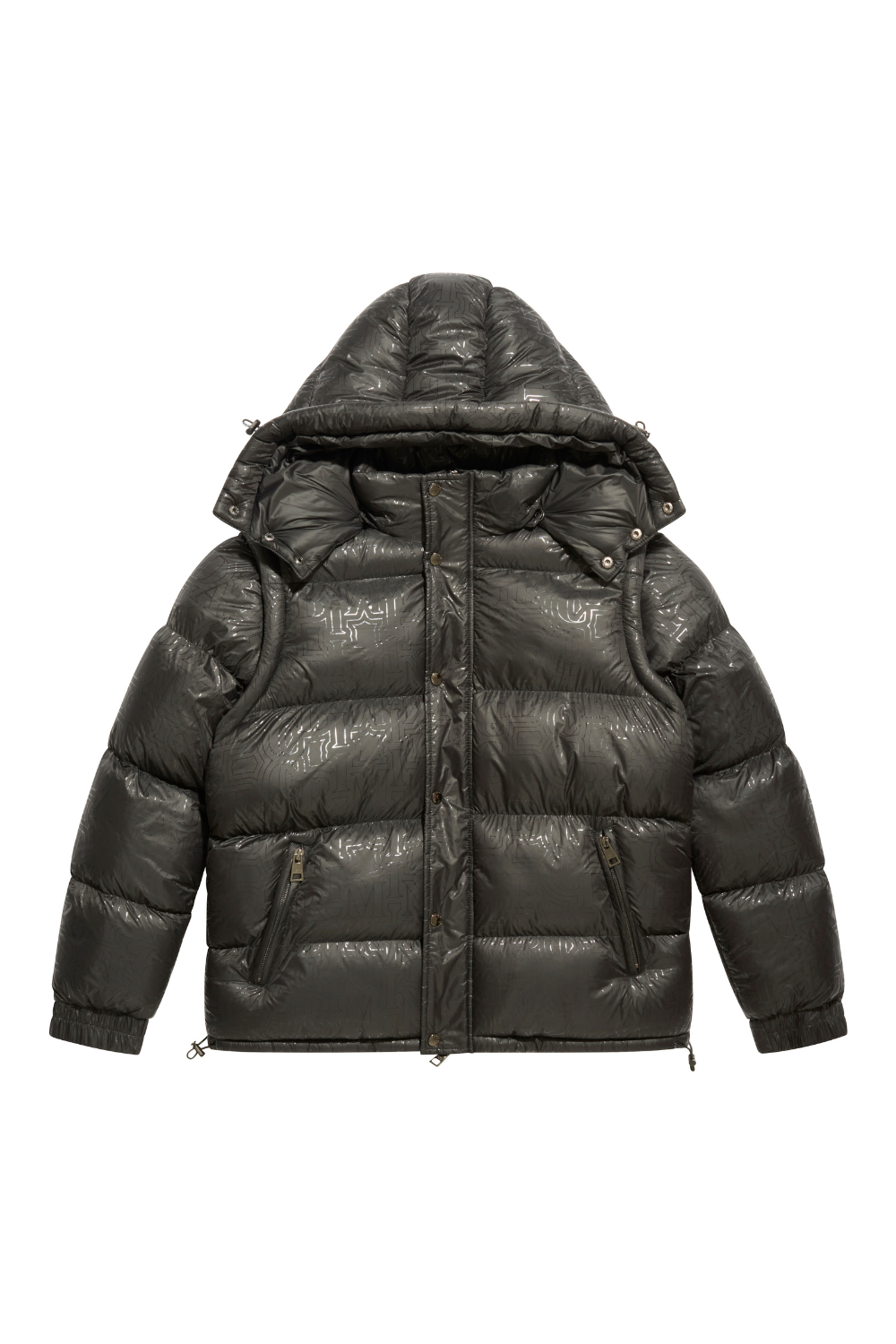 SILICON LOGO PRINT PUFFER JACKET