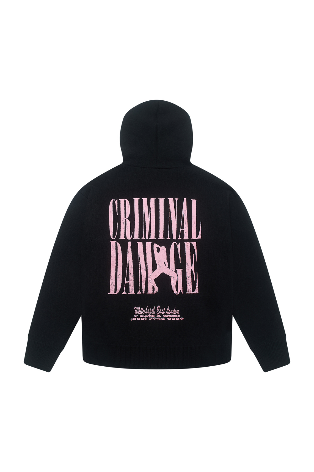 STRIPTEASE KNITTED HOODIE