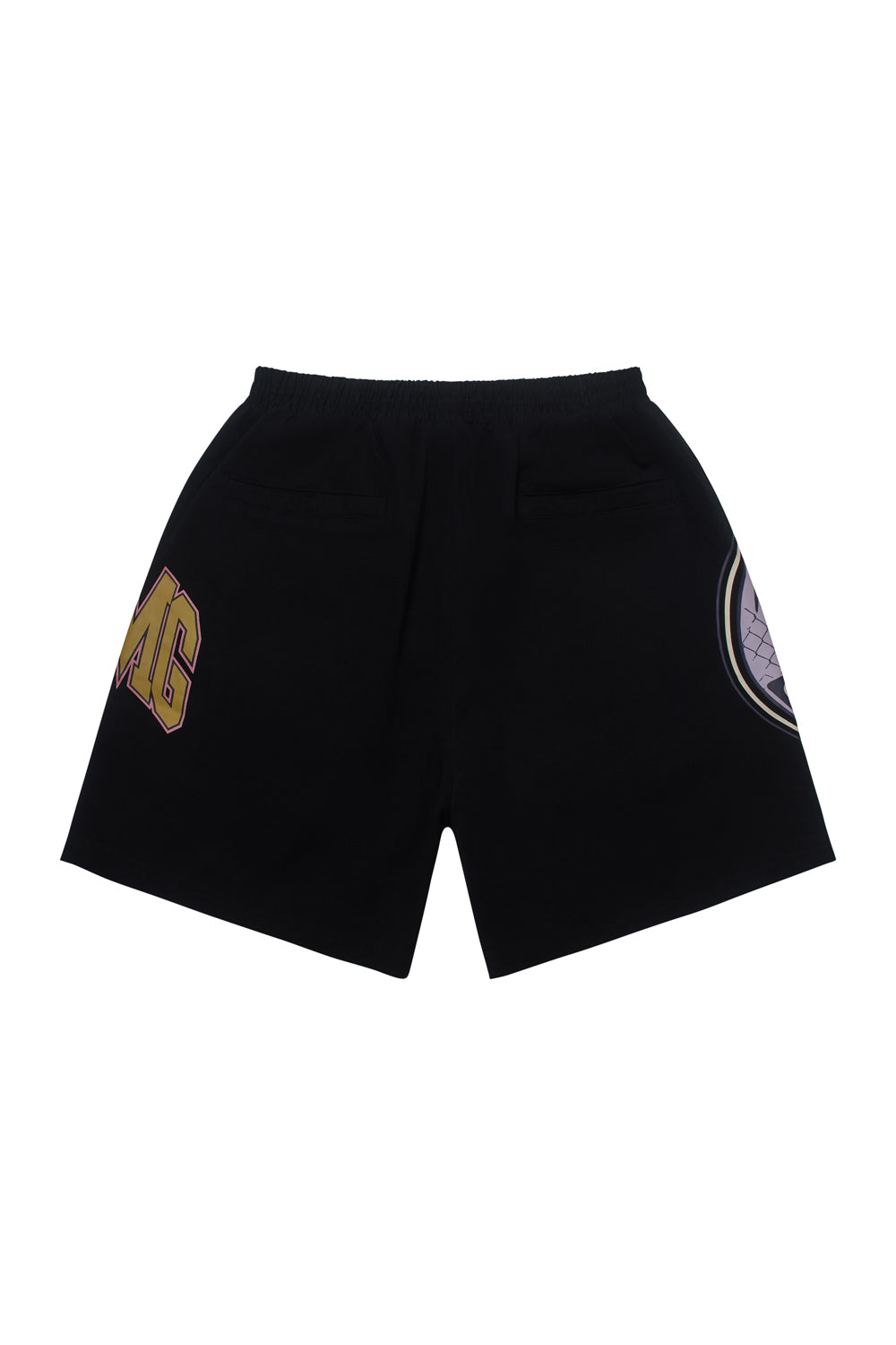 Criminal Damage shorts on white background