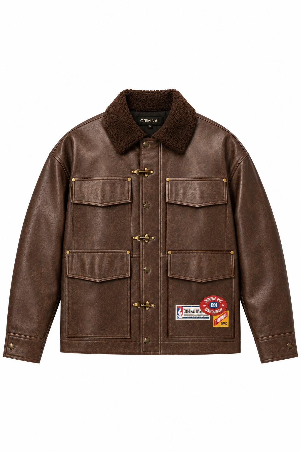 LEATHER FIRE CLIP JACKET
