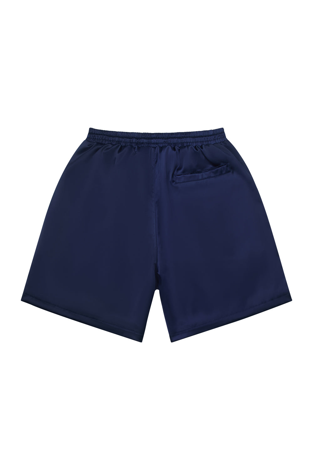 Blue Criminal Damage shorts on white background
