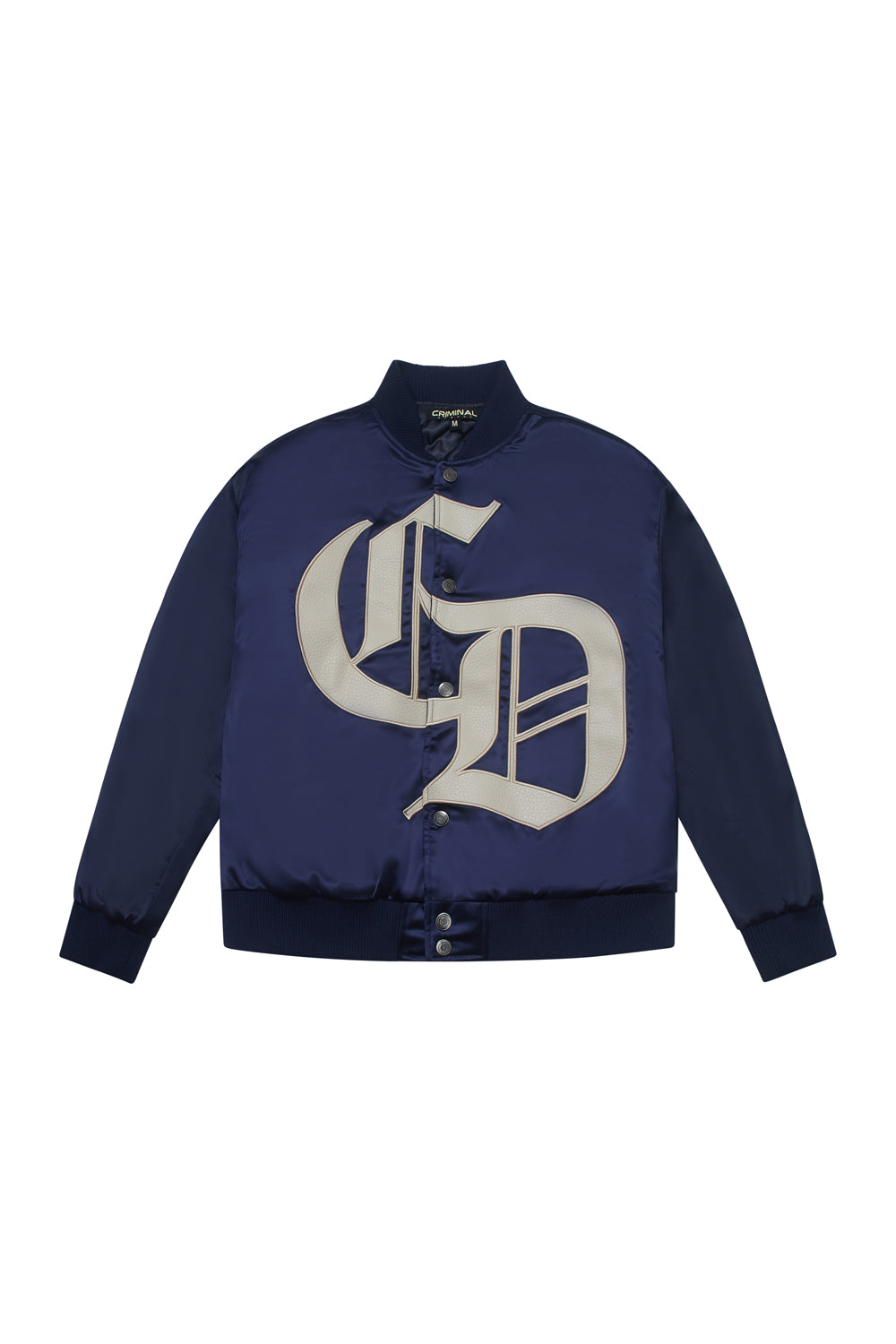 XL LOGO SATIN BOMBER JACKET