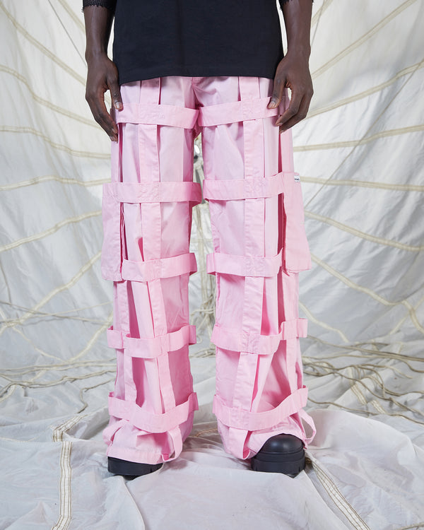 LATTICE TROUSERS - BABY PINK