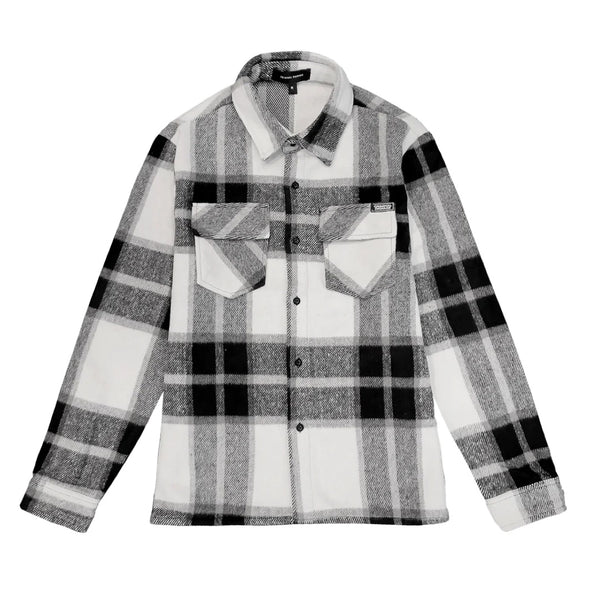 FLANNEL OVERSHIRT - BLACK/OFFWHITE